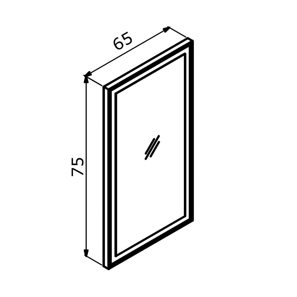 Зеркало ORKA Lisbon TR3001 65x75 c LED подсветкой, черный матовый