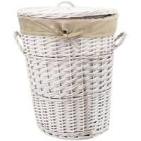 Корзина для белья WasserKRAFT Aller 28x28x38 WB-106-S с крышкой Белая