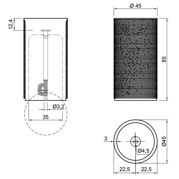 ANTONIO LUPI PIXEL Раковина напольная Ø450x850 мм., слив в пол, с самотёчным донным клапаном, сифоном и гибким шлангом, Marmo Carrara ANTONIO LUPI PIXEL Раковина напольная Ø450x850 мм., слив в пол, с самотёчным донным клапаном, сифоном и гибким шлангом, Marmo Carrara