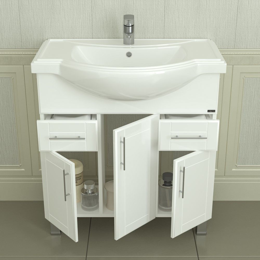 Тумба для  умыв. "Дублин-80 2 ящ" напол. (ум. Классик 80)