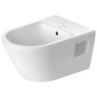 Биде, Duravit, D-Neo, тип установки-подвесной, ширина, мм-370, глубина, мм-540, форма чаши-овальная, отверстия для смесителя-1, с переливом, материал-керамика, без креплений, цвет биде-белый глянцевый (Glossy White, Bianco lucido)