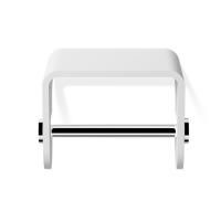 Бумагодержатель, Decor Walther, Stone, TPH4, без крышки, ширина, мм-130, глубина, мм-100, высота, мм-100, тип установки-настенный, цвет-хром/белый матовый