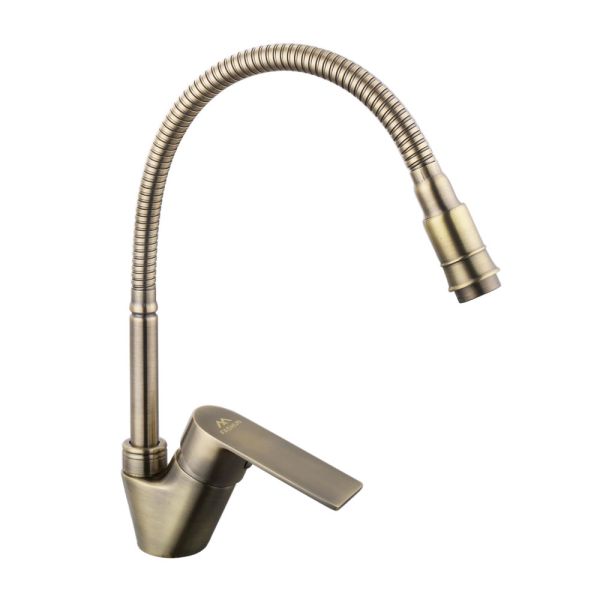 Смеситель для кухни с гибким изливом FASHUN A4330-4, бронза