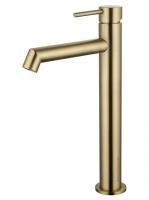 Смеситель для раковины высокий WONZON & WOGHAND, Брашированное золото (WW-H1064-BG)