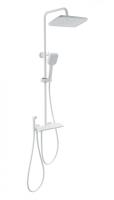 Душевая система с техническим душем и термостатом WONZON & WOGHAND MUSE Piano, Белый матовый (WW-B4132-A-MW)