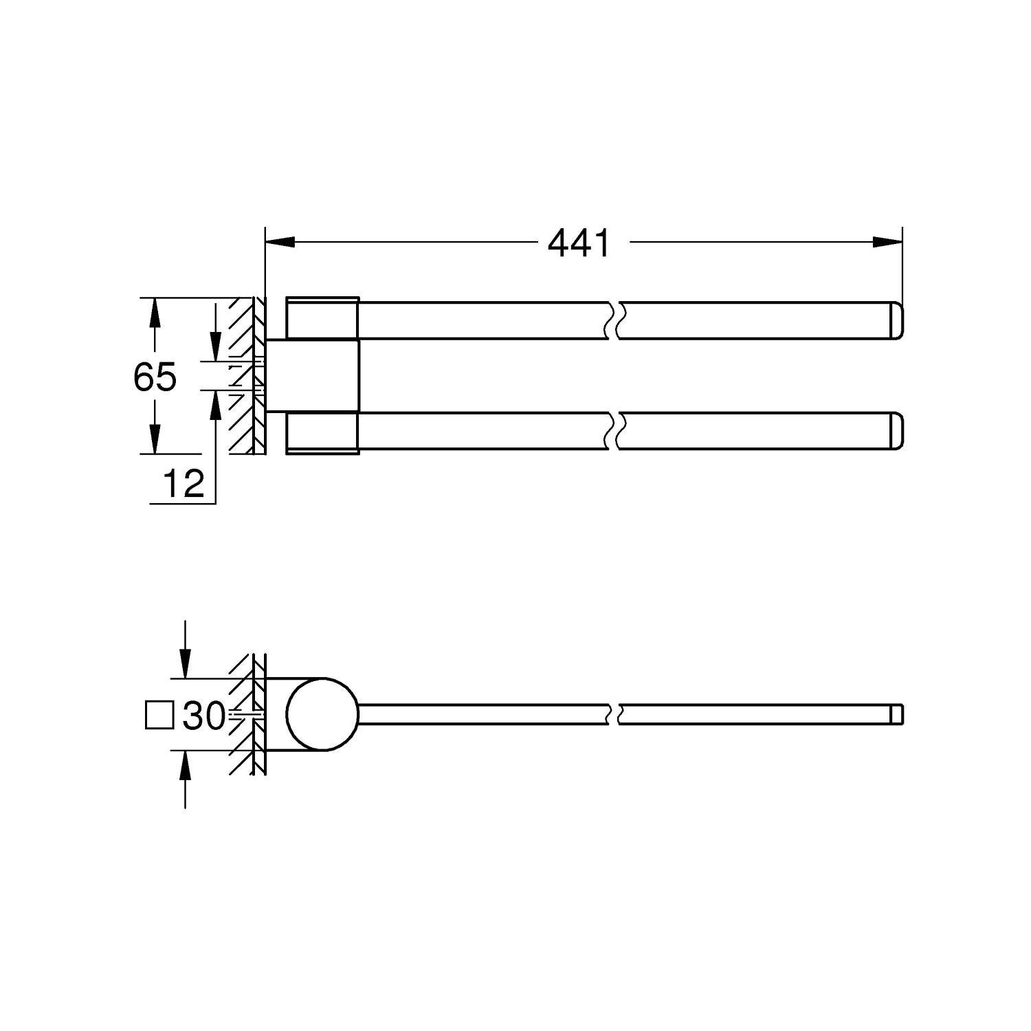 Держатель для полотенца GROHE Selection двойной, поворотный, хром (41063000) Держатель для полотенца GROHE Selection двойной, поворотный, хром (41063000)