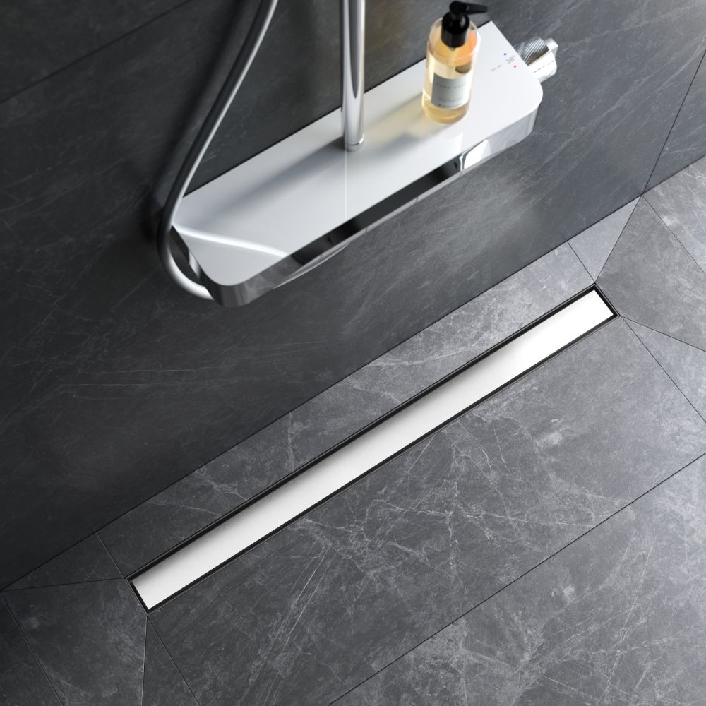 W01SC-U11-090-04SB MasterFlow Трап для душа линейный универс затвор Tile 90см цвет сталь мат W01SC-U11-090-04SB MasterFlow Трап для душа линейный универс затвор Tile 90см цвет сталь мат