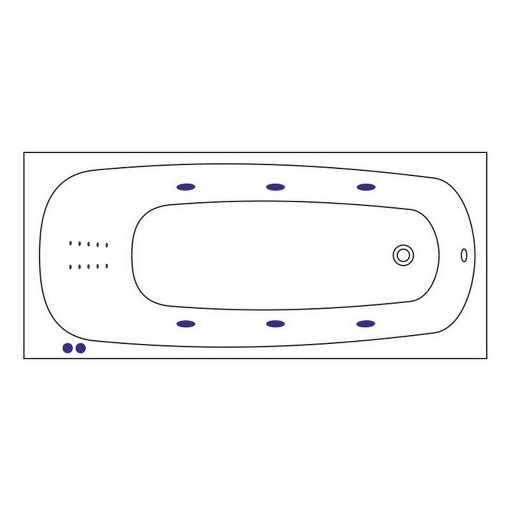 Ванна WHITECROSS Layla 170x75 "LINE NANO" (золото)
