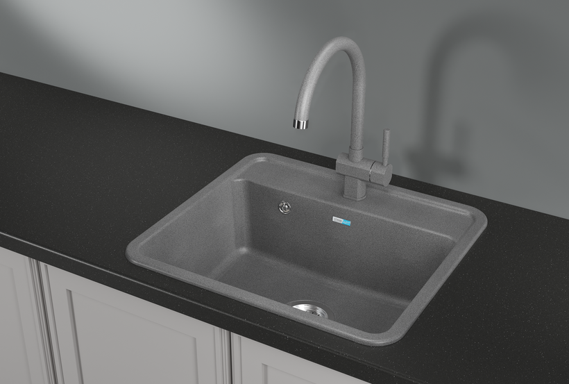 Кухонная мойка GRANULA Стандарт (5601, ГРАФИТ), артикул 5601, ГРАФИТ