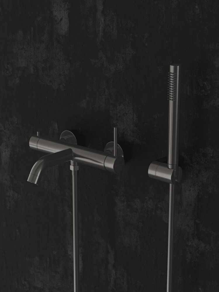 Смеситель для ванны Knotlor SS-23/GM, вороненая сталь, артикул SS-23/GM