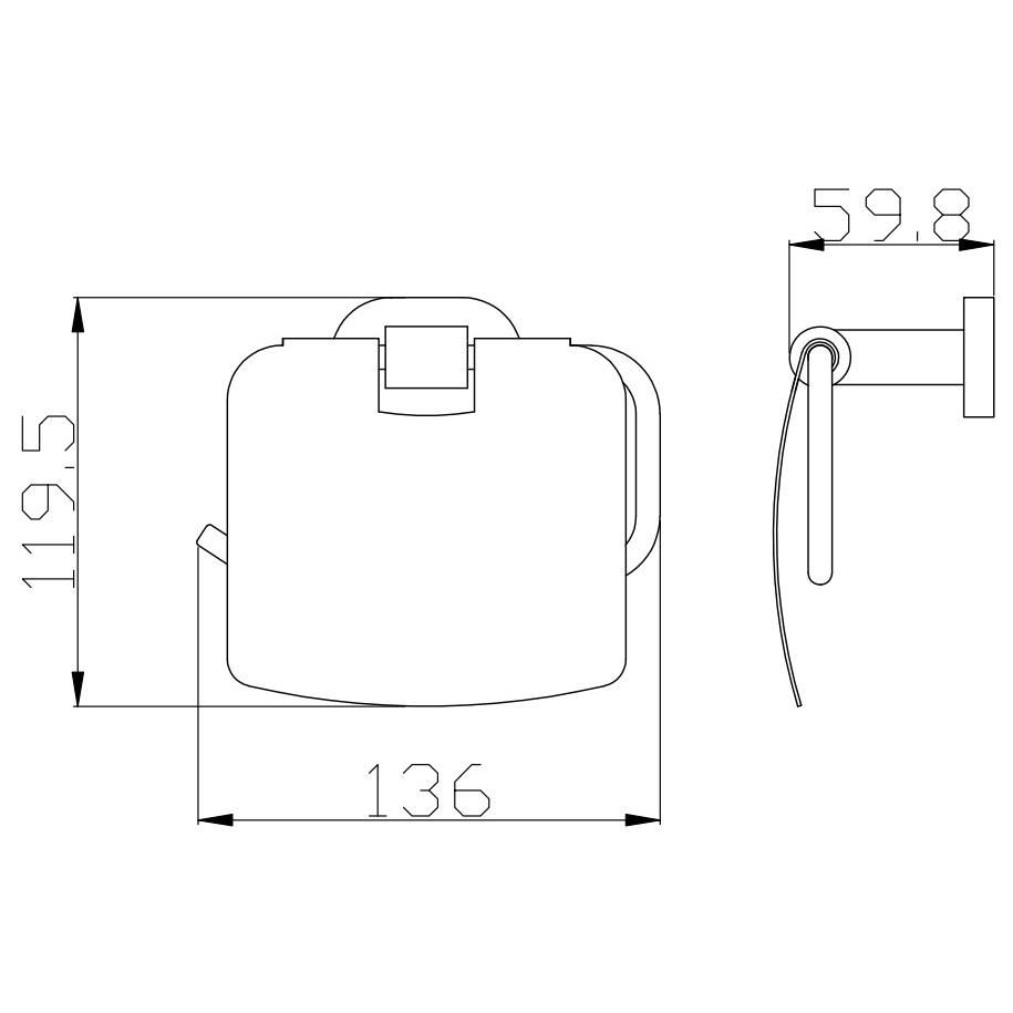 Держатель для туалетной бумаги Rav Slezak YUKON YUA0400CB, хром/белый, артикул YUA0400CB