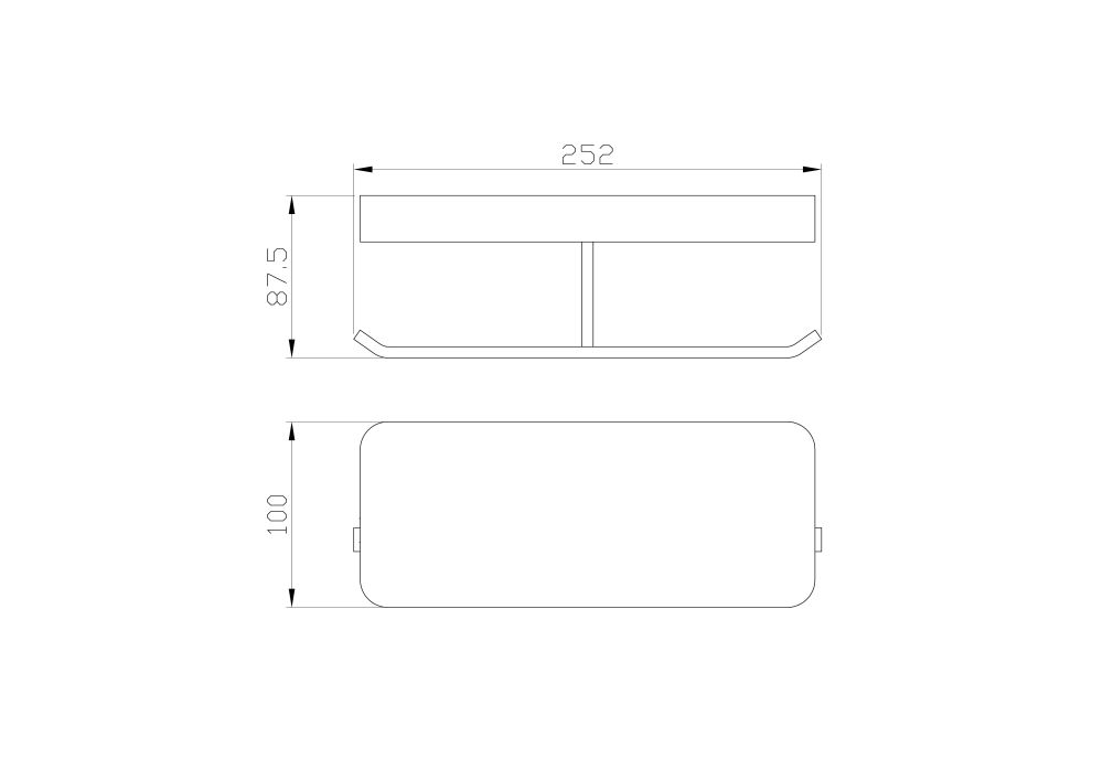Двойной держатель для туалетной бумаги с полкой WONZON & WOGHAND LOTTE, Темный графит (WW-8356-BGM)