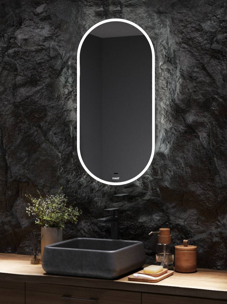 Зеркало VIANT "Марсель" 55х100 LED подсветка  (VMAR55100-ZLED), артикул VMAR55100-ZLED