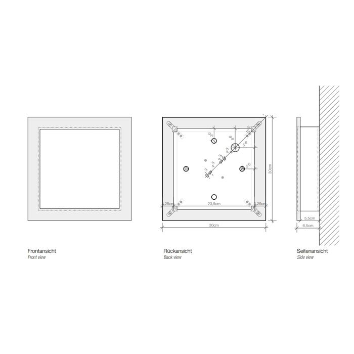 Decor Walther Kubic 30 Светильник потолочный 30x30x6.5см, 1x R7S 118mm max. 100W, цвет: хром ЗАКАЗ ПО ЗАПРОСУ