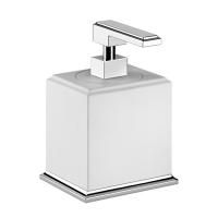 Gessi Eleganza Дозатор для жидкого мыла настольный, цвет: хром/белый Gessi Eleganza Дозатор для жидкого мыла настольный, цвет: хром/белый