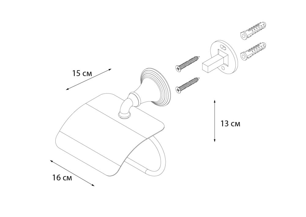 Держатель туалетной бумаги Fixsen Best FX-71610 Хром, артикул FX-71610