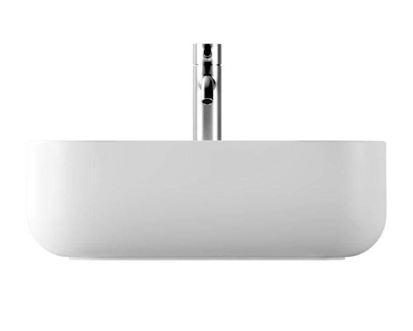 Alice Unica, накладная прямоугольная раковина с закругленными краями 50x37x16h см, цвет серый матовый, артикул 32190119