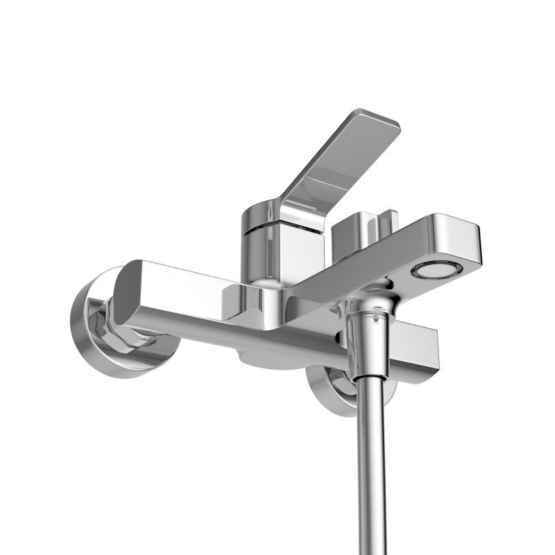 ALBANO Смеситель для ванны и душа в комплекте с ручным душем, шлангом и держателем, хром ALBANO-VASM-CRM, артикул ALBANO-VASM-CRM