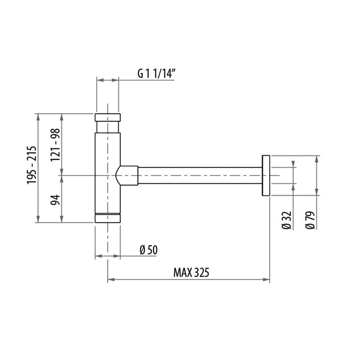 Gattoni Accessori Сифон под донный клапан 1/1,4" - цилиндрический, для раковины, цвет хром Gattoni Accessori Сифон под донный клапан 1/1,4" - цилиндрический, для раковины, цвет хром