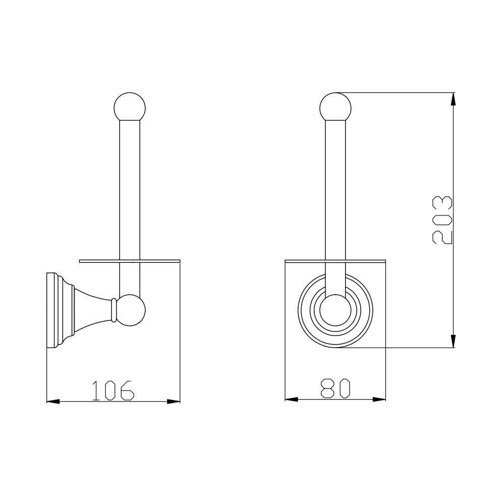 Держатель для туалетной бумаги Rav Slezak MORAVA MKA0402SM, бронза, артикул MKA0402SM