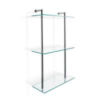Decor Walther DW 016 Полочка 40x16x65см, 3 стеклянных яруса, цвет: хром