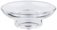 Мыльница подвесная GROHE ESSENTIALS 40368001 (стекло, прозрачный, на стену, круглая, глянцевый), шт