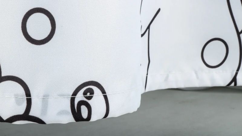 Шторка для ванны Fixsen Teddy Wash FX-1505 Белая Черная