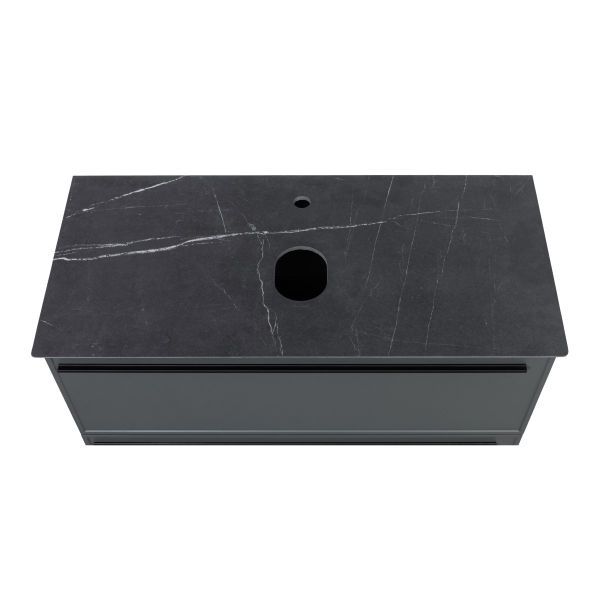 Столешница La Fenice Granite Black Olive Light Lappato 90 см, черная