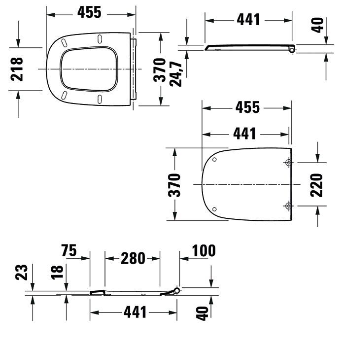 Duravit Aurena Сиденье для унитаза Цвет: Белый глянец