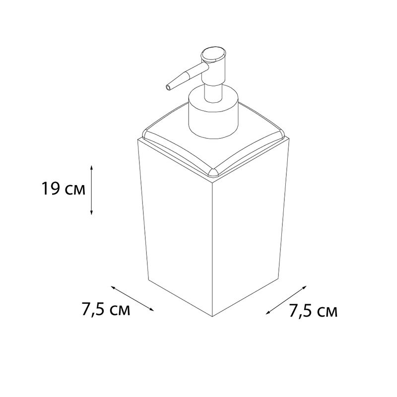 Дозатор жидкого мыла FIXSEN WOOD FX-110-1, белый/коричневый