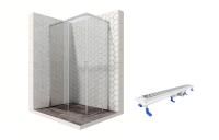 Душевой уголок Ambassador Queen 11011106L-ST2, прямоугольный, линейный трап, 120х80