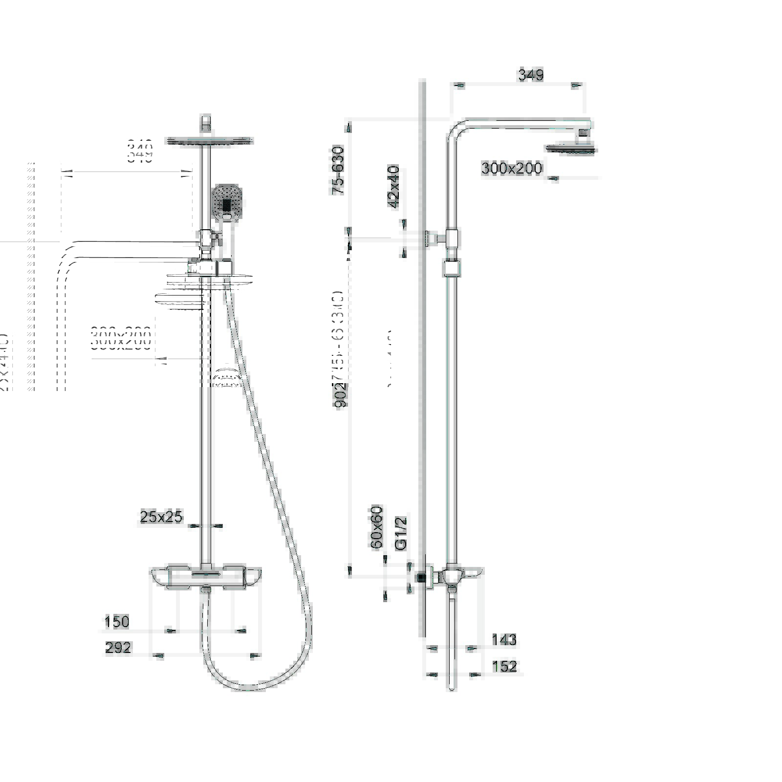 Душевая система Timo Helmi SX-1170/00-16 хром-белый