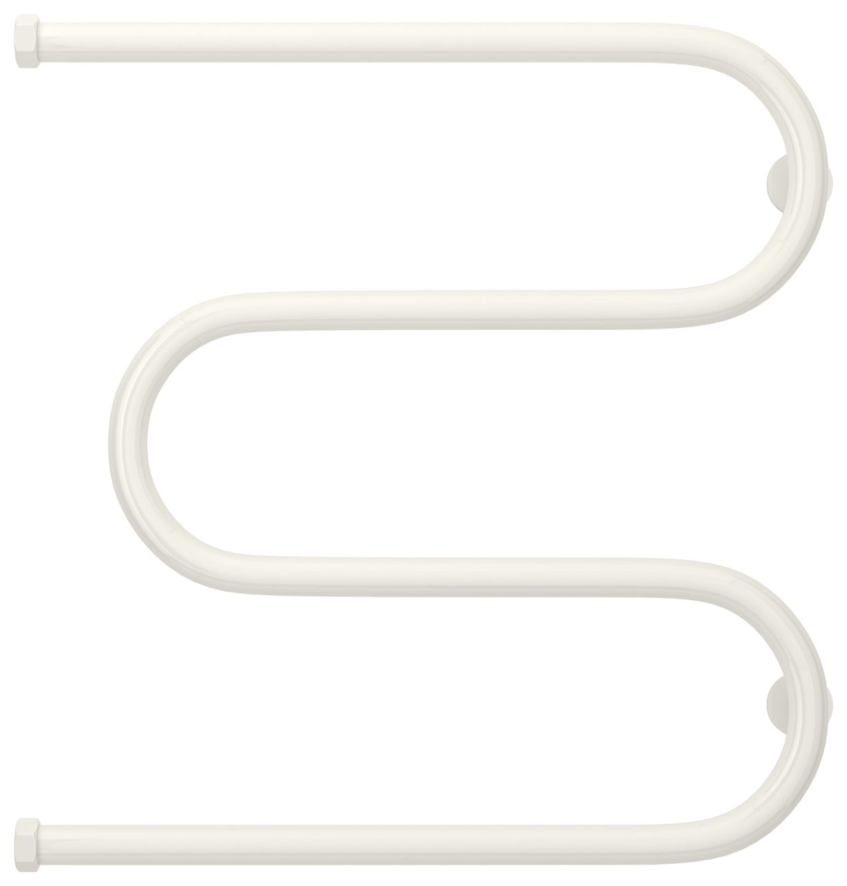 Полотенцесушитель водяной "М-обр.+" 600х600 Н. Г. 1" (Белый)