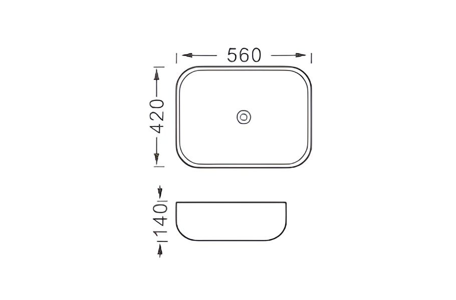 Раковина накладная для установки на столешницу AQUATEK AQ5526-MG 560*420*140, матовый серый Раковина накладная для установки на столешницу AQUATEK AQ5526-MG 560*420*140, матовый серый
