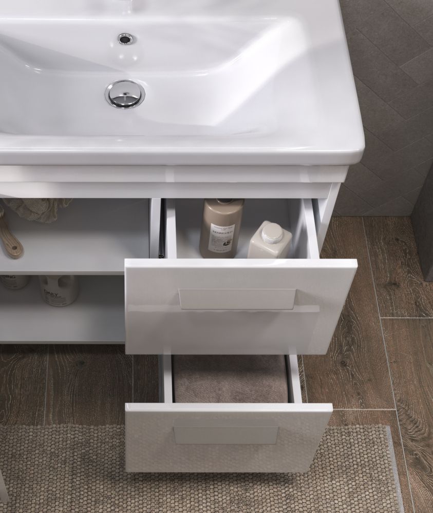 Тумба под раковину напольная VIGO Nova tn.NOV.MIR.80.1D.2Y, 80 см, артикул tn.NOV.MIR.80.1D.2Y