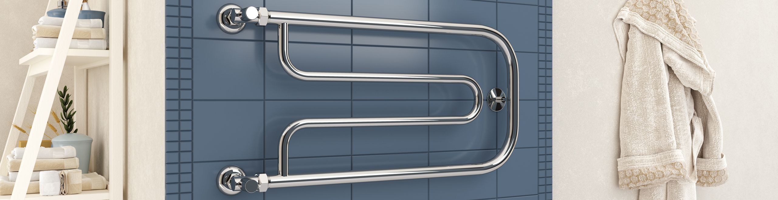 Полотенцесушитель "СТИЛЬЕ" ДУЭТ 320х650 резьба-сгон 1" (Без покрытия)