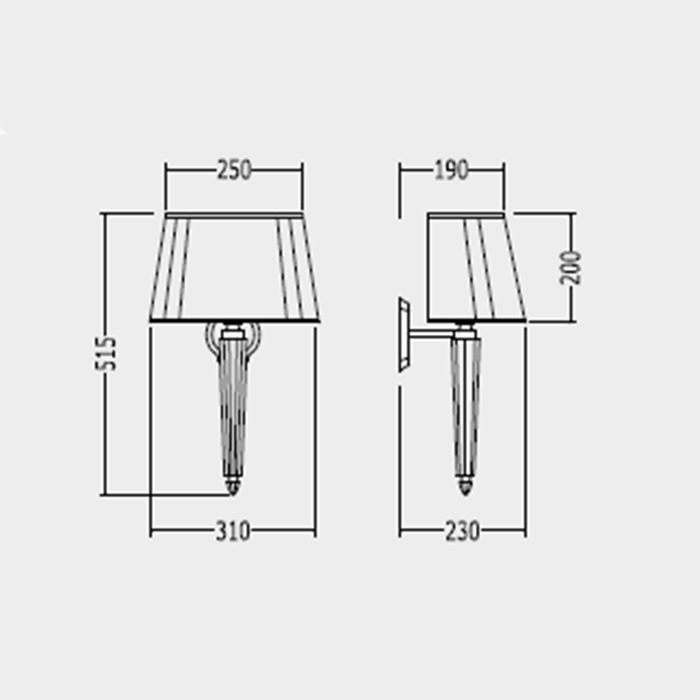 Devon Crystal Светильник настенный с абажуром 31*23*h51,5cм, IP20, фурнитура: хром Devon Crystal Светильник настенный с абажуром 31*23*h51,5cм, IP20, фурнитура: хром