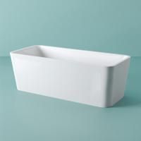 Artceram SQUARE  Ванна отдельностоящая из сственного камня Livingtec 1180х80х60 см. со слив-переливом,цвет белый глянцевый Artceram SQUARE  Ванна отдельностоящая из сственного камня Livingtec 1180х80х60 см. со слив-переливом,цвет белый глянцевый