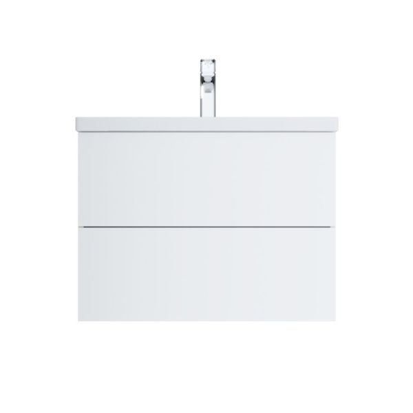 M90FHX07522WG GEM, База под раковину, подвесная, 75 см, 2 ящика push-to-open, цвет: белый, глянец