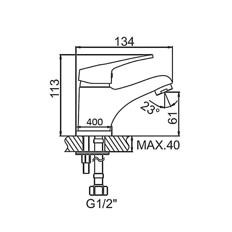Смеситель для раковины D-Lin D110302-2, хром