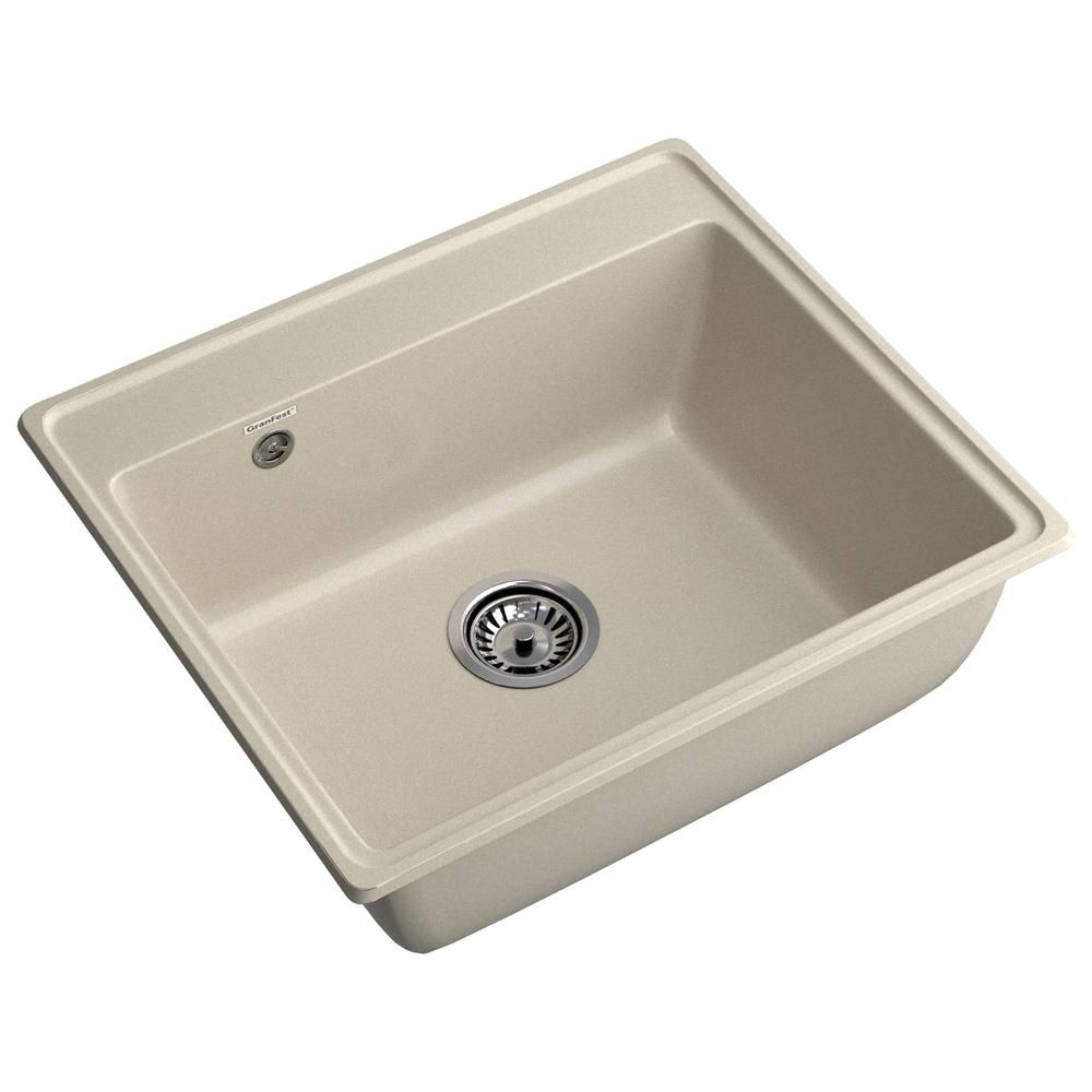 Кухонная мойка GranFest VERTEX 580, топаз, артикул V-580 топаз