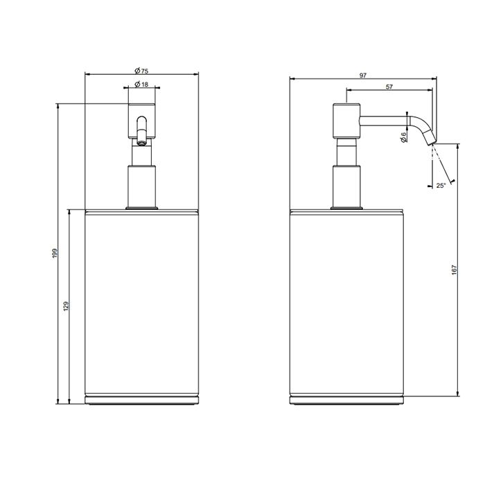 GESSI Tondo Дозатор для жидкого мыла настольный белый, цвет: хром