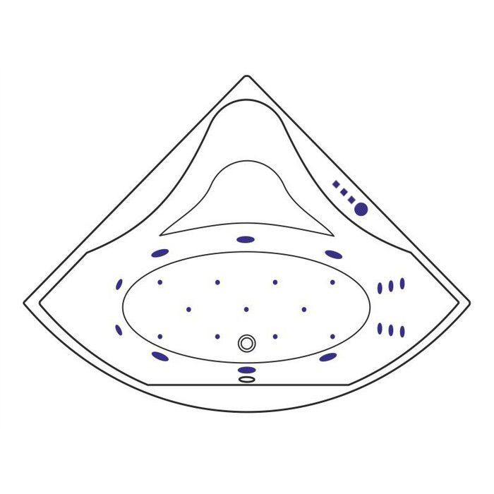 Ванна EXCELLENT Glamour 150x150 "ULTRA" (хром)