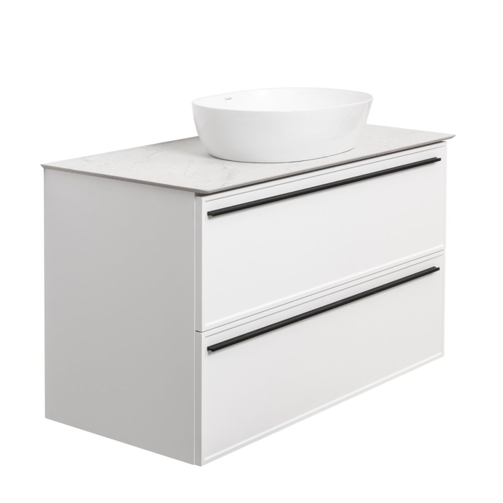 Тумба под раковину подвесная La Fenice Elba TWIN FNC-01-ELB-B-100-2, белая, артикул FNC-01-ELB-B-100-2