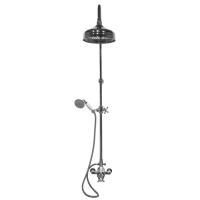 Gattoni PD Душевая колонка с верхним душем 200мм и ручной лейкой (под смеситель c G1/2), цвет хром