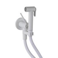 Gattoni Набор Гигиенический душ со встроенным смесителем, шланг 100см, цвет: белый матовый