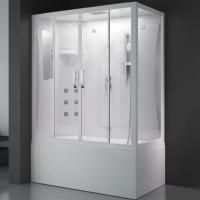 Душевой бокс SSWW WU103A L 150x85 c гидромассажем профиль Белый задняя стенка Белая