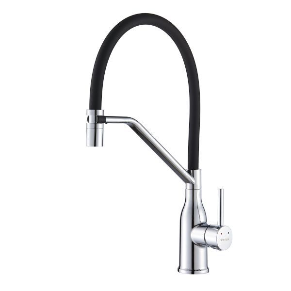 Смеситель для кухни с гибким изливом Shevanik S343-3, хром