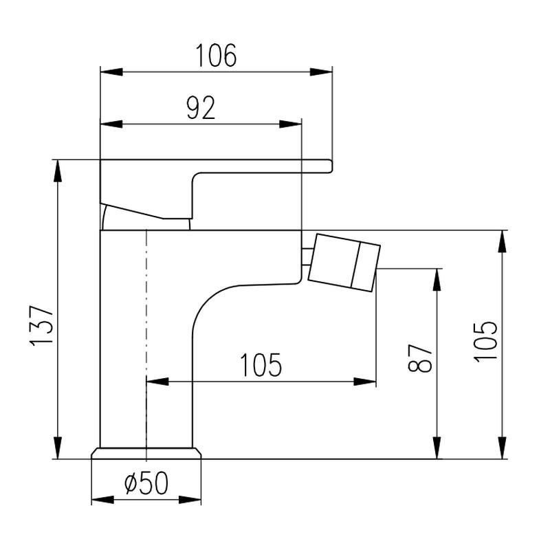 Смеситель для биде Rav Slezak VLTAVA VT545.5KCMATZ, черный/золото, артикул VT545.5KCMATZ