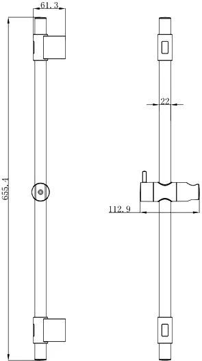 Стойка для душа Milardo Simp (SIM6500M17), артикул SIM6500M17